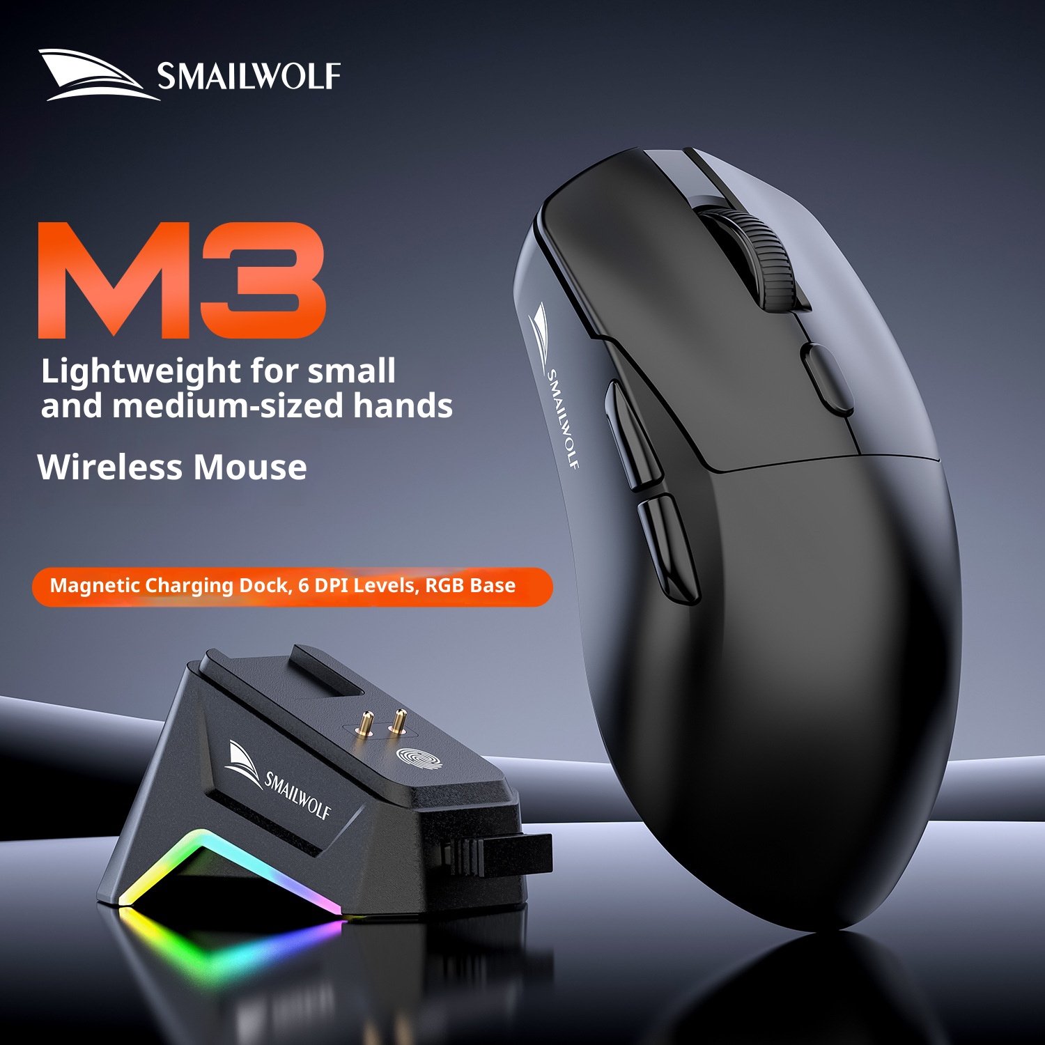 Esports Gaming Mouse Wireless - SMAILWOLF M3 PRO Mouse Sem Fio
