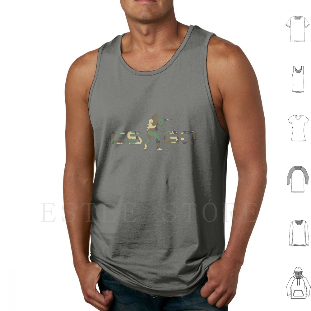 Esports Gaming Top - Camisetas sem mangas Csgo, de algodão,