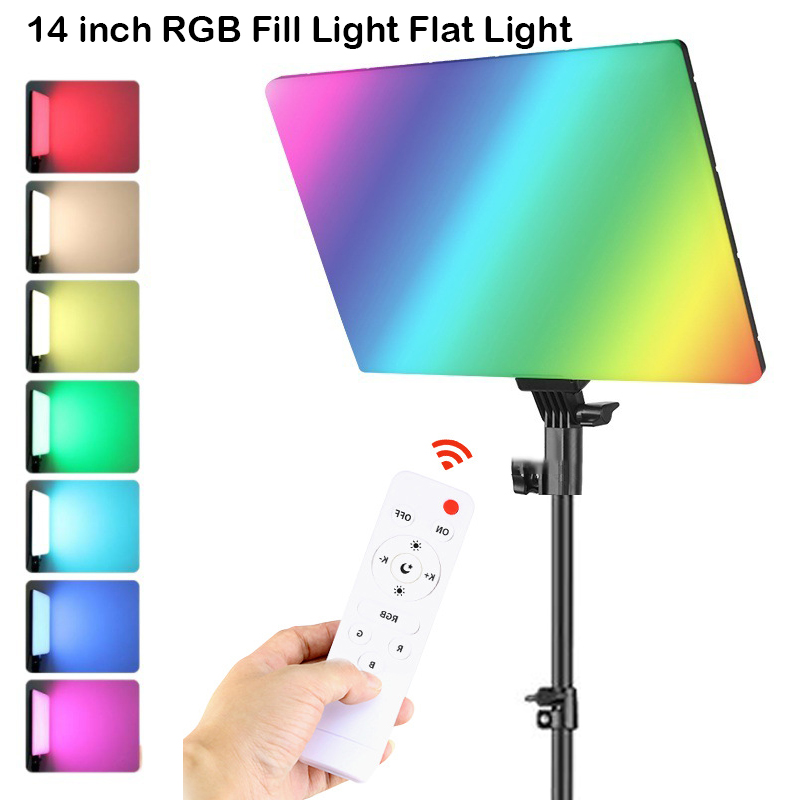 Luz de vídeo led rgb 14 '', co - Led Light Panel Stream avaliação e preço