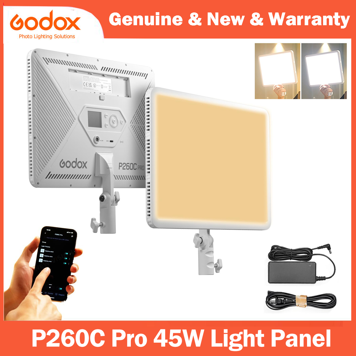Godox p260c pro led painel de  - Led Light Panel Stream avaliação e preço