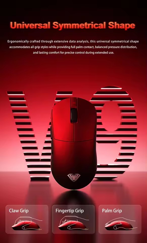 AULA V9 Ultra Wireless Mouse T - Esports Gaming Mouse Wireless avaliação e preço