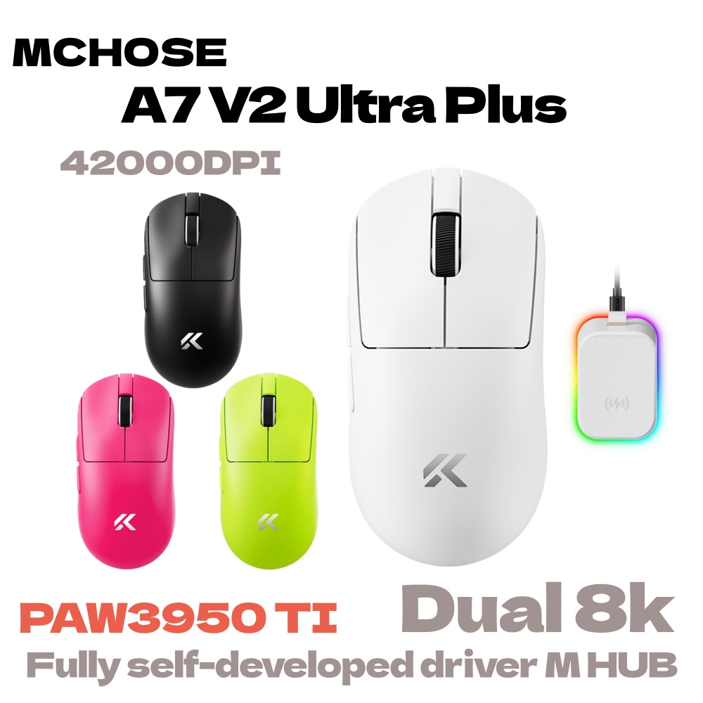 MCHOSE A7 V2 Ultra Plus Mouse  - Esports Gaming Mouse Wireless avaliação e preço